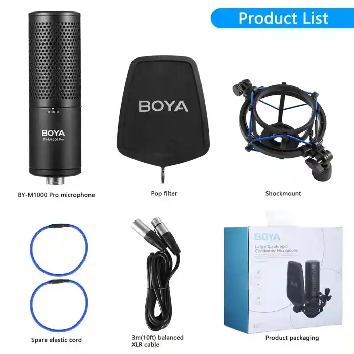 BOYA BY-M1000 Pro Large-Diaphragm Condenser Microphone